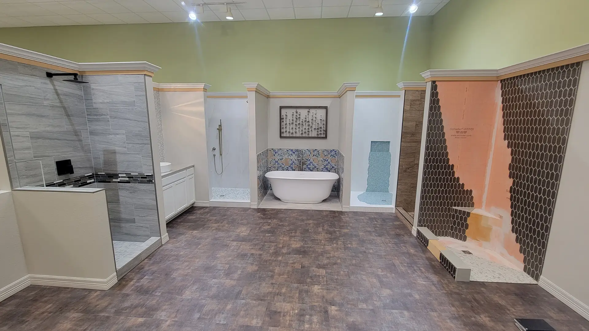 Beaumont Carpet One Bathroom tile displays